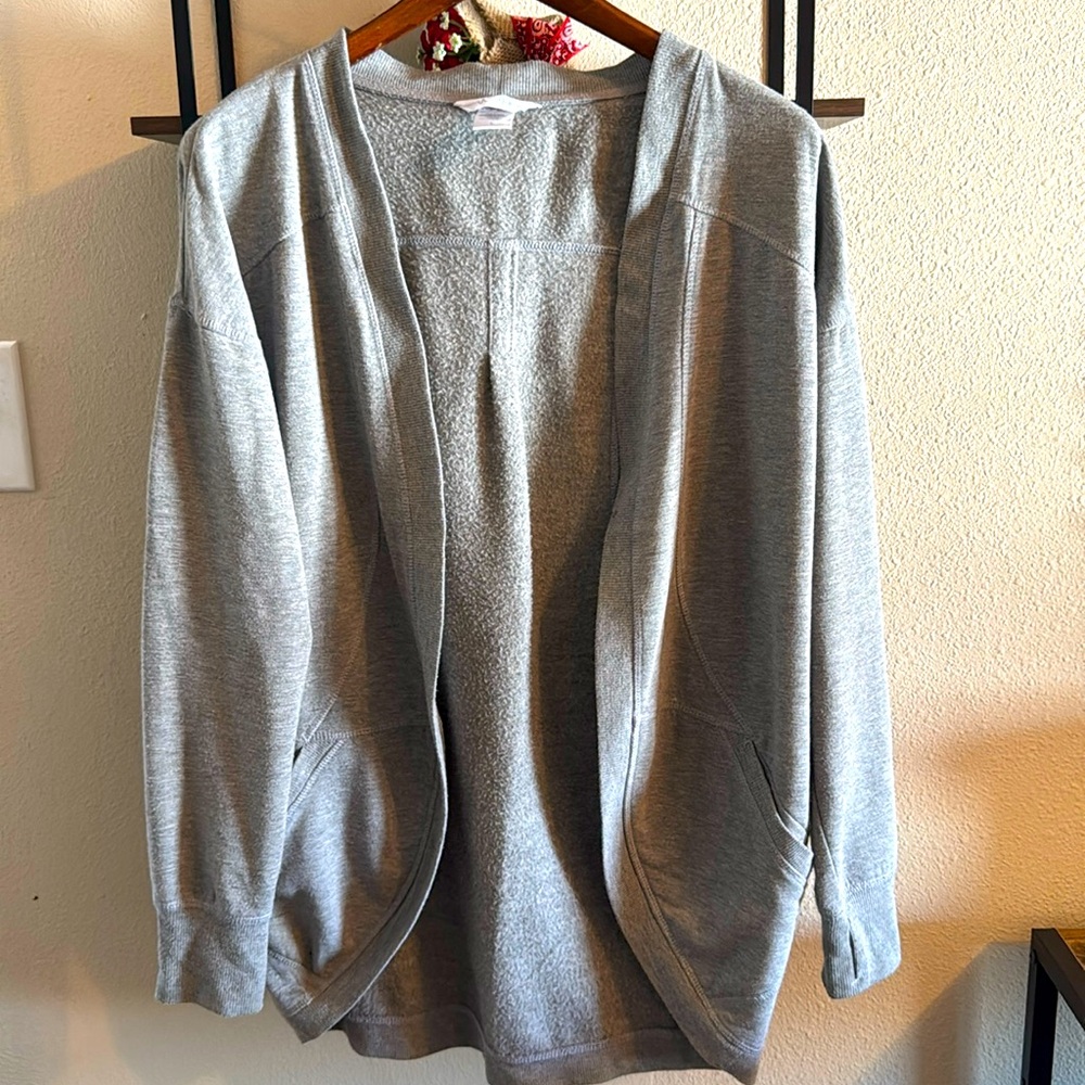 Jockey. Size L. Heather gray. Sweatshirt/cardigan